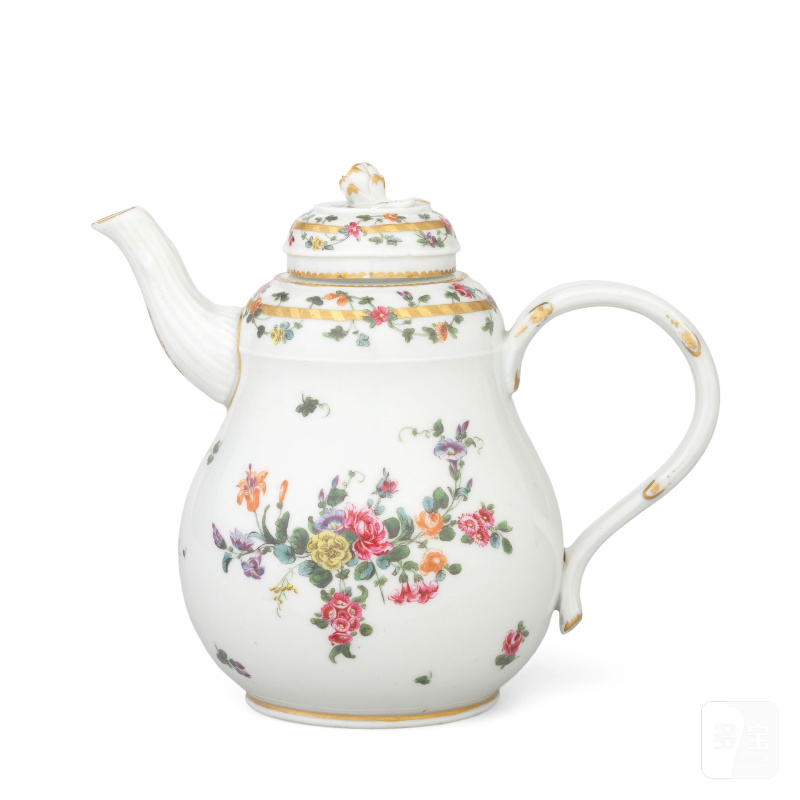 An unusual Champion's Bristol teapot and cover, circa 1775
